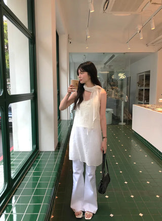[2 colors][set] Scarf dress set
