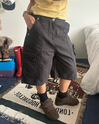Center seam cargo shorts