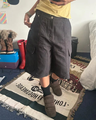 Center seam cargo shorts