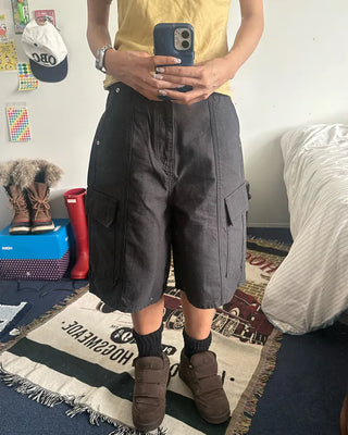 Center seam cargo shorts