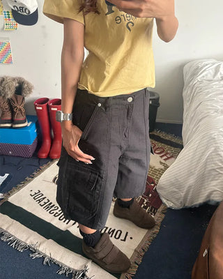 Center seam cargo shorts