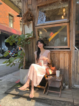 (2 colors) Chiffon Long Dress