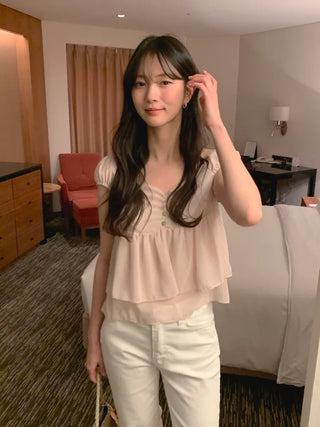 [3 colors] Thai Chiffon Blouse