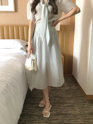 [2 colors] Long skirt