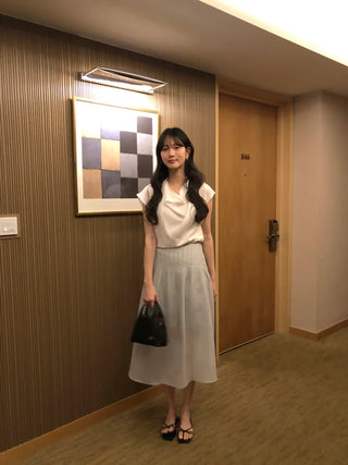 [3 colors] Drape Blouse
