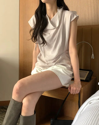 [3 colors] Drape Blouse