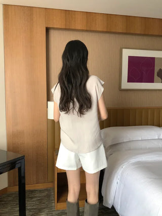 [3 colors] Drape Blouse
