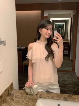 [3 colors] Slit Blouse