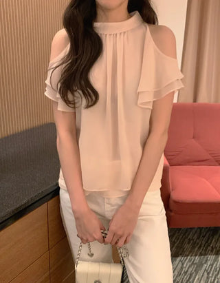 [3 colors] Slit Blouse
