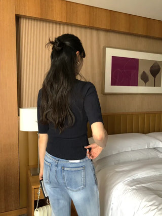 [3 colors] Twisted Rib Knit