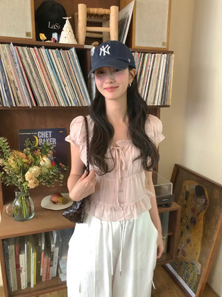 [4 colors] Frill Blouse