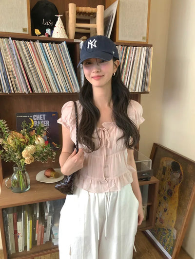 [4 colors] Frill Blouse