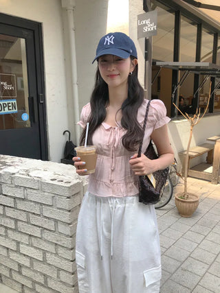 [4 colors] Frill Blouse