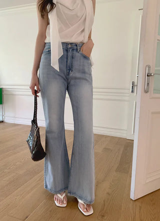 Pendant striped elastic waist shorts