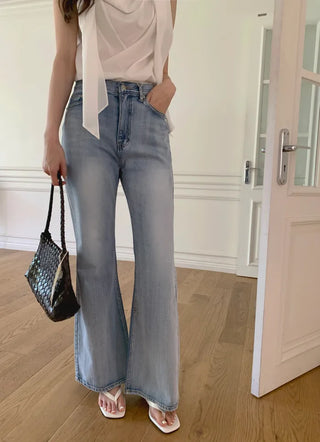 Pendant striped elastic waist shorts