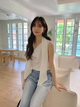 Pendant striped elastic waist shorts