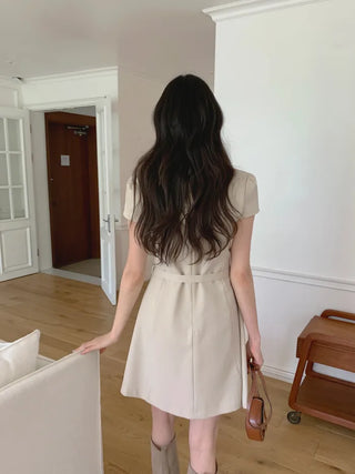 [2 colors] Belt Flexible Dress