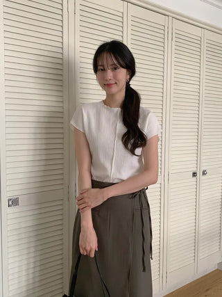 [3 colors] Soft blouse