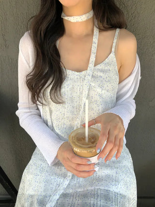 [2 colors] Flower Bustier Dress