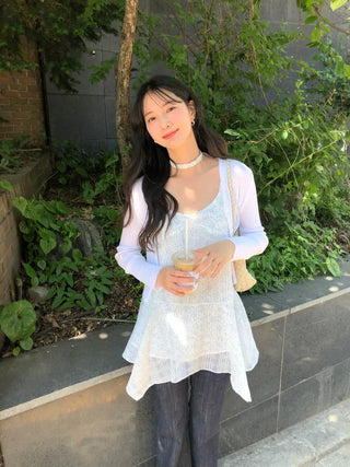 [2 colors] Flower Bustier Dress