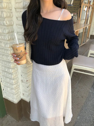 [2 colors] Flower Long Dress