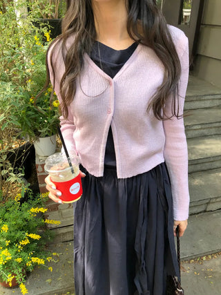 [6 colors] Knit Cardigan