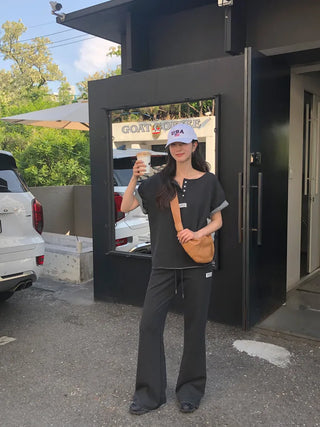[2 colors] Banding Bootcut Pants