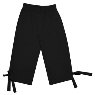 [2 colors] Ribbon Capri Pants