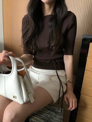 [3 colors] Tweed shorts