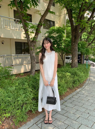 [2 colors] Scarf Sleeveless Dress