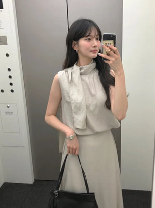 [3 colors] Blouse and skirt set