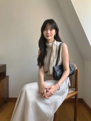 [3 colors] Blouse and skirt set