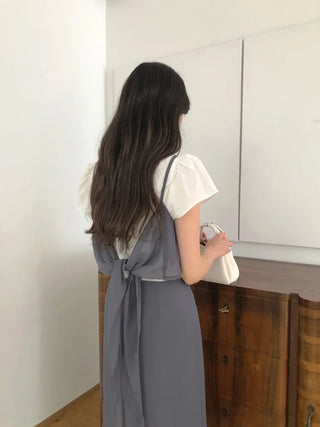 [3 colors] Bustier Blouse
