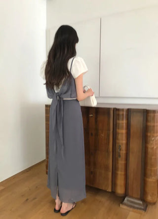 [3 colors] Mid-length skirt