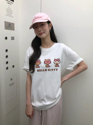 [3 colors] Oversized Print T-shirt