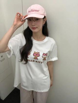 [3 colors] Oversized Print T-shirt