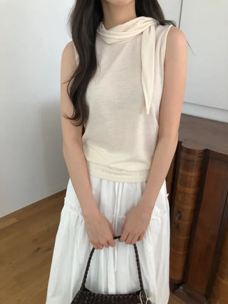 [3 colors] Satin Frill Blouse