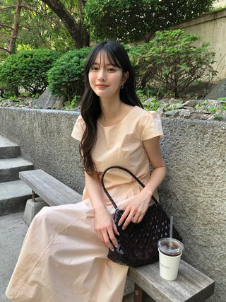 [3 colors] Tweed check mini blouse