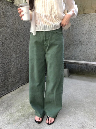Khaki dyed pants