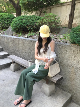 Khaki dyed pants