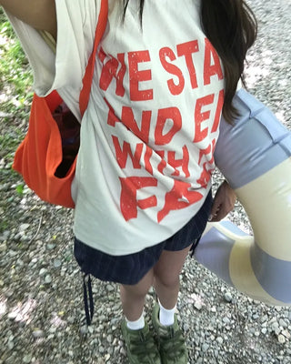 (Unisex) Pigment Wash Half T-Shirt