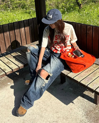 (Unisex) Pigment Wash Half T-Shirt