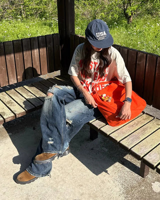 (Unisex) Pigment Wash Half T-Shirt