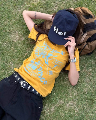 Rock Disco Labeling Half T-Shirt
