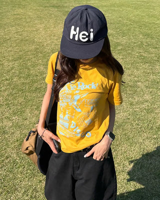 Rock Disco Labeling Half T-Shirt