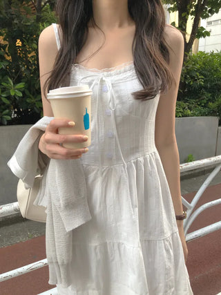Lace sleeveless long dress