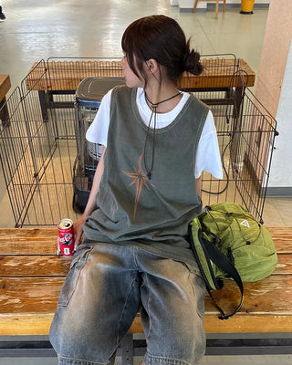 (Unisex) Shooting Star Big Tank Top