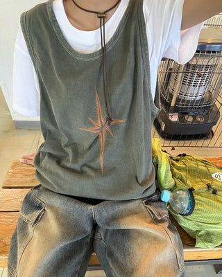 (Unisex) Shooting Star Big Tank Top