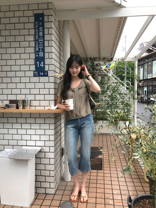 [3 colors] Tie Ribbon Blouse