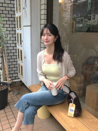 [3 colors] Cleanser Light Basic Cardigan